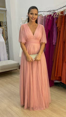 Vestido Amélia, em Esmeralda com brilho.