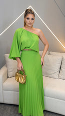 Conjunto Afrodite Plissado Green
