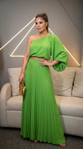Conjunto Afrodite Plissado Green