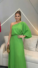 Conjunto Afrodite Plissado Green