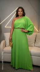 Conjunto Afrodite Plissado Green